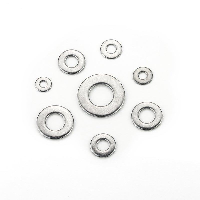 Sutemribor 260 Pieces 8 Sizes Stainless Steel Flat Washers, 1/2 3/8 5/16 1/4 12# 10# 8# 6# Hardware Gasket Assortment Kit - Image 5